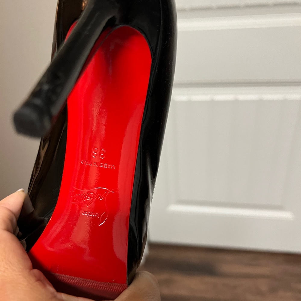 Christian Louboutin Pigalle Plato 120 mm Size 38. Sole protection added. - Picture 7 of 8